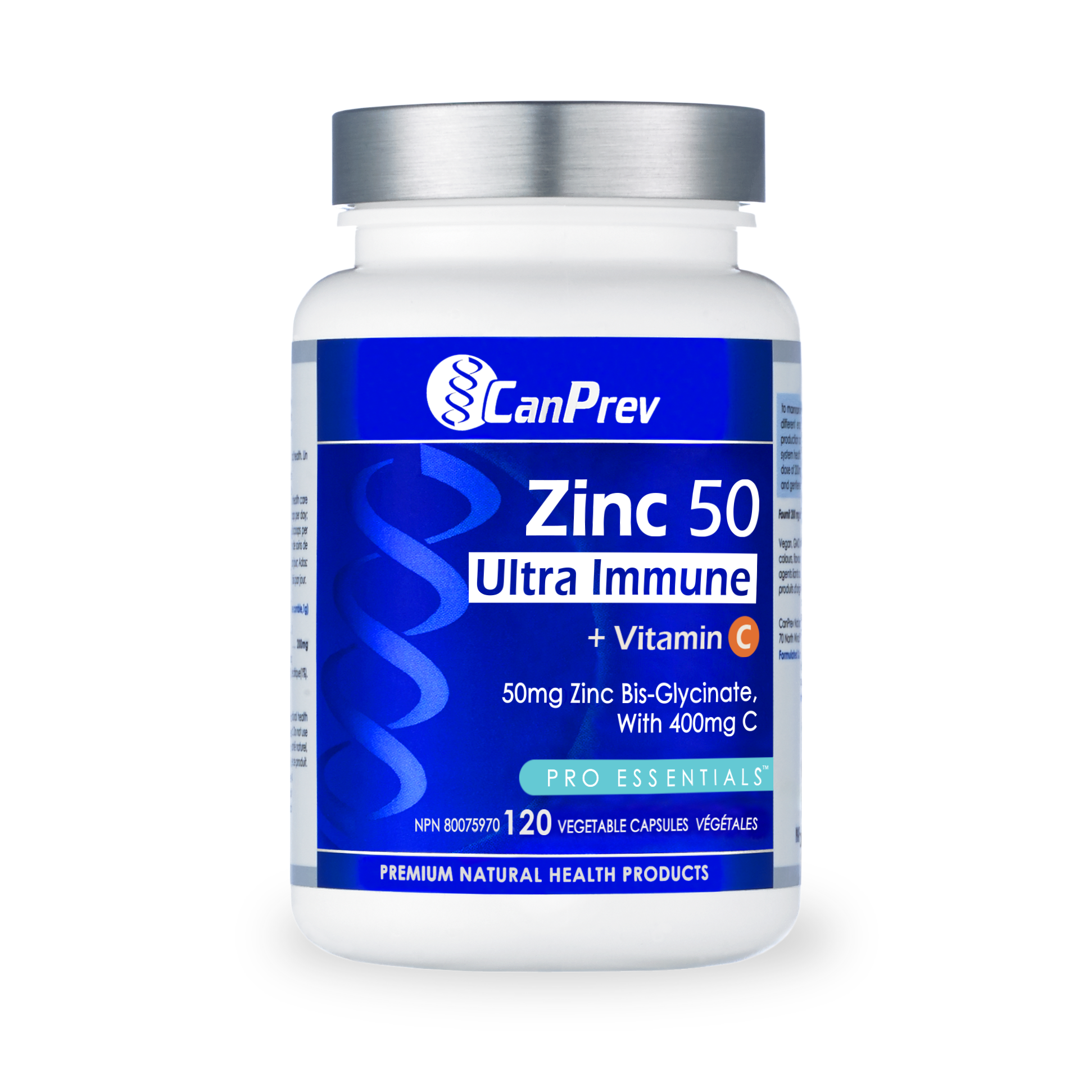 CanPrev Zinc 50 Ultra Immune + Vitamin C bottle